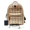 MCM Stark Outline Studs Champagne Gold Leather Backpack