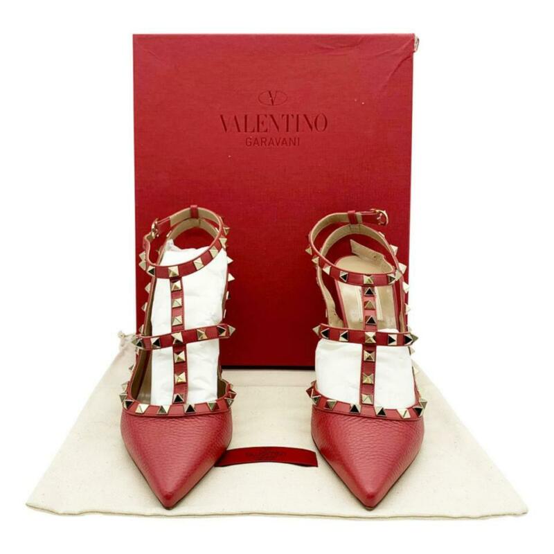 Valentino Pink Rockstud T-strap Rock Pumps