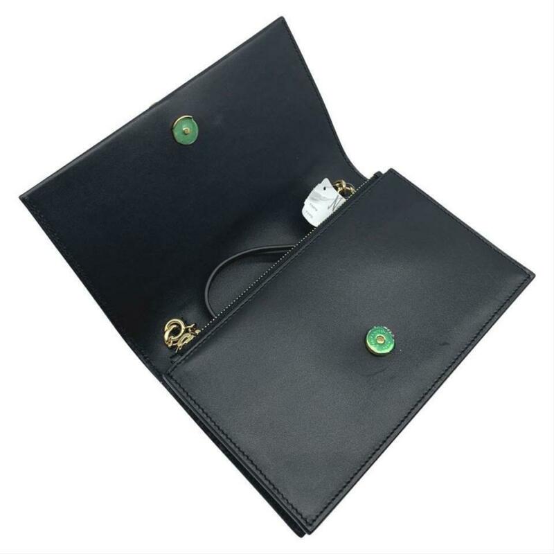 Saint Laurent Monogram Kate Chain Wallet Smooth Calfskin Classic Tassel Black