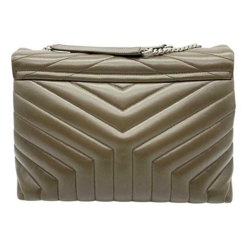 Saint Laurent Monogram Loulou Medium Faggio Brown Leather Shoulder Bag