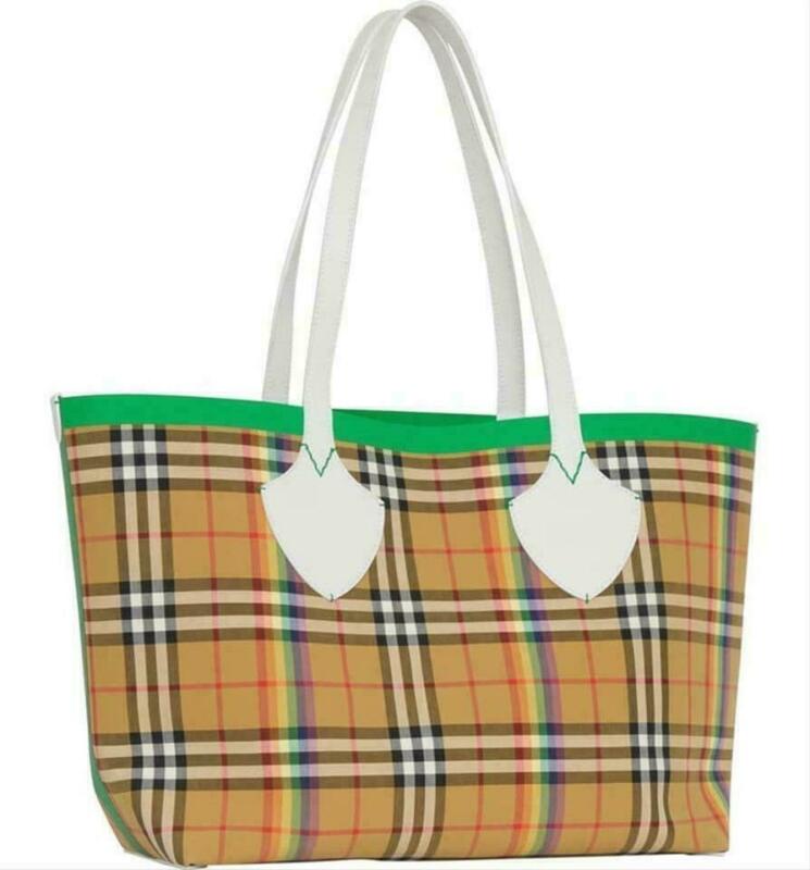 Burberry Check Medium Canvas Tote Bag in Multicoloured - Burberry