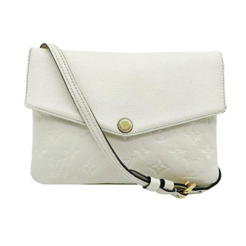 Louis Vuitton Twice White Monogram Empreinte Leather Cross Body Bag
