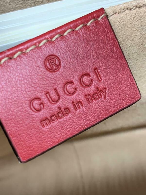 Gucci GG Chain Camera Marmont Mini Red Cross Body Bag