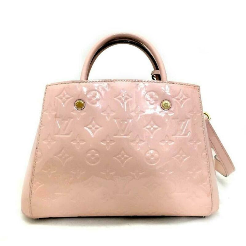 Louis Vuitton Montaigne Bb Vernis Rose Ballerine Pink Patent Leather Satchel