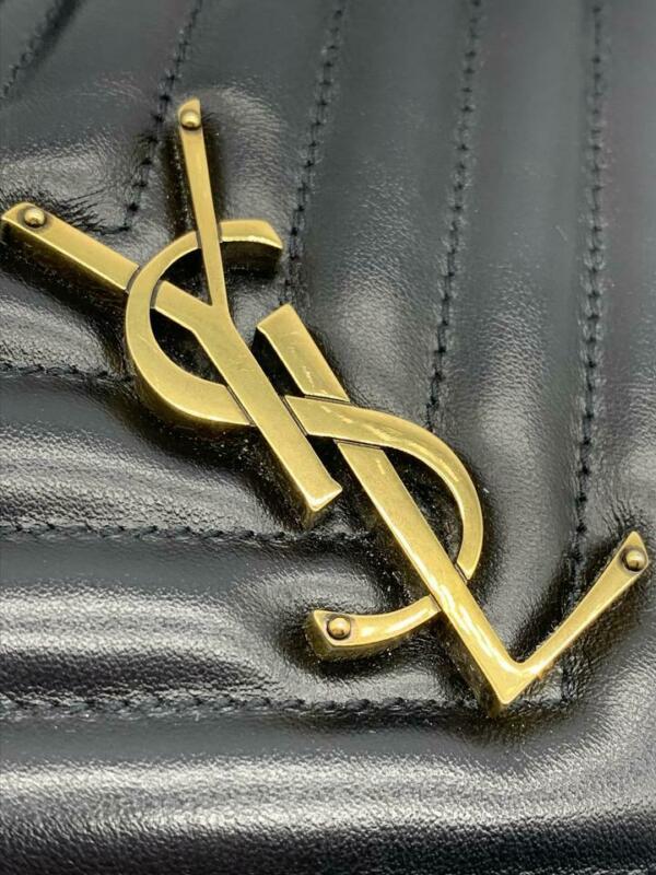 Saint Laurent Monogram Camera Medium Lou Black Calfskin Leather Cross Body Bag