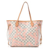 Louis Vuitton Neverfull Tahitienne Mm White Damier Azur Canvas Tote