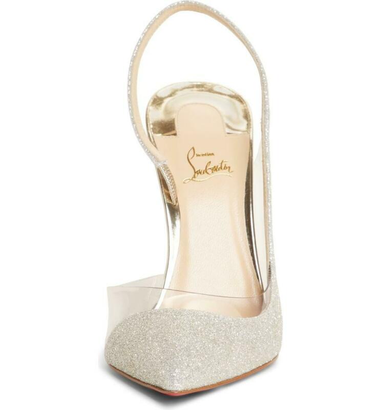 Christian Louboutin Gold Optisexy Glitter Slingback Pumps