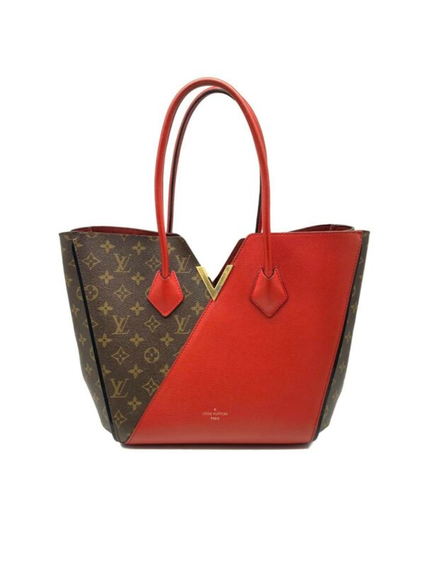 Louis Vuitton Kimono Mm Red Leather Tote Monogram Cerise Hobo 2015 Calfskin