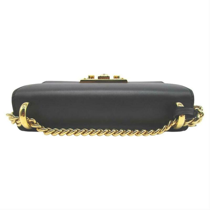 Gucci Padlock Small Chain Black Leather Cross Body Bag