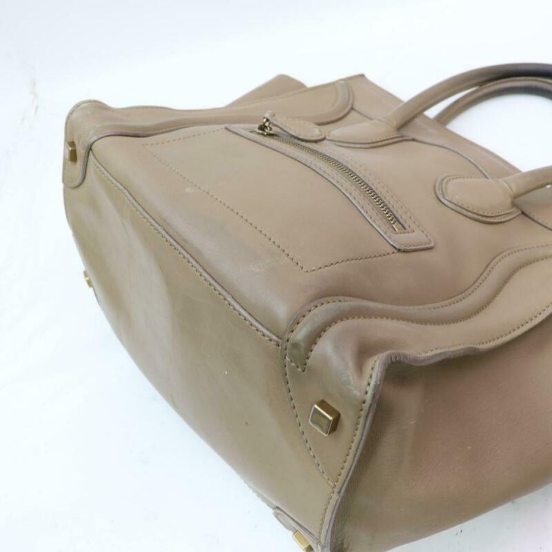 Céline Luggage Mini Brown Leather Tote