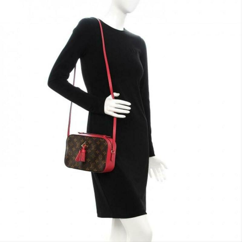 Louis Vuitton Saintonge Freesia 2018 Red Monogram Canvas and Calfskin Cross Body