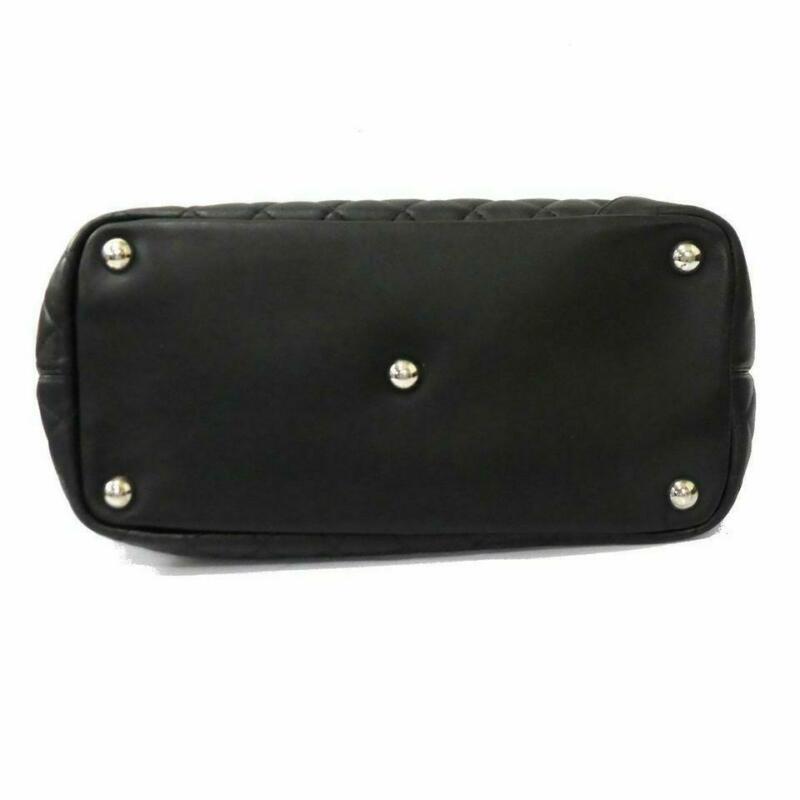 Chanel Cambon Quilted Large Black Calfskin Leather Tote