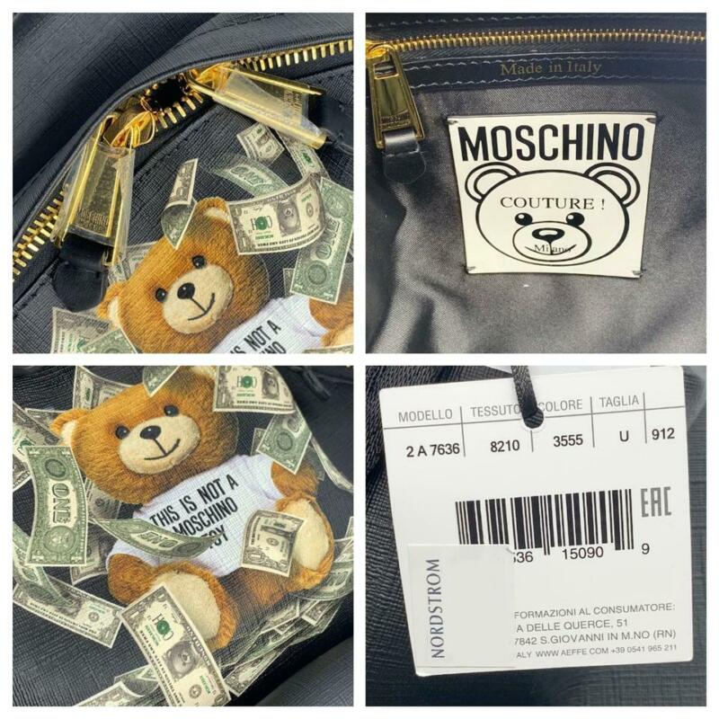Moschino Money Teddy Black Polyurethane Backpack