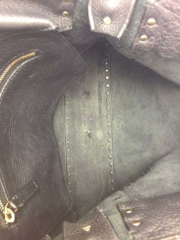 Valentino Vitello Black Rockstud Crossbody Hobo