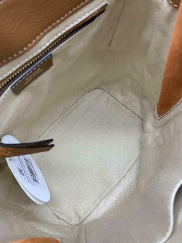 Chloé Faye Small Suede and Tobacco Brown Leather Backpack