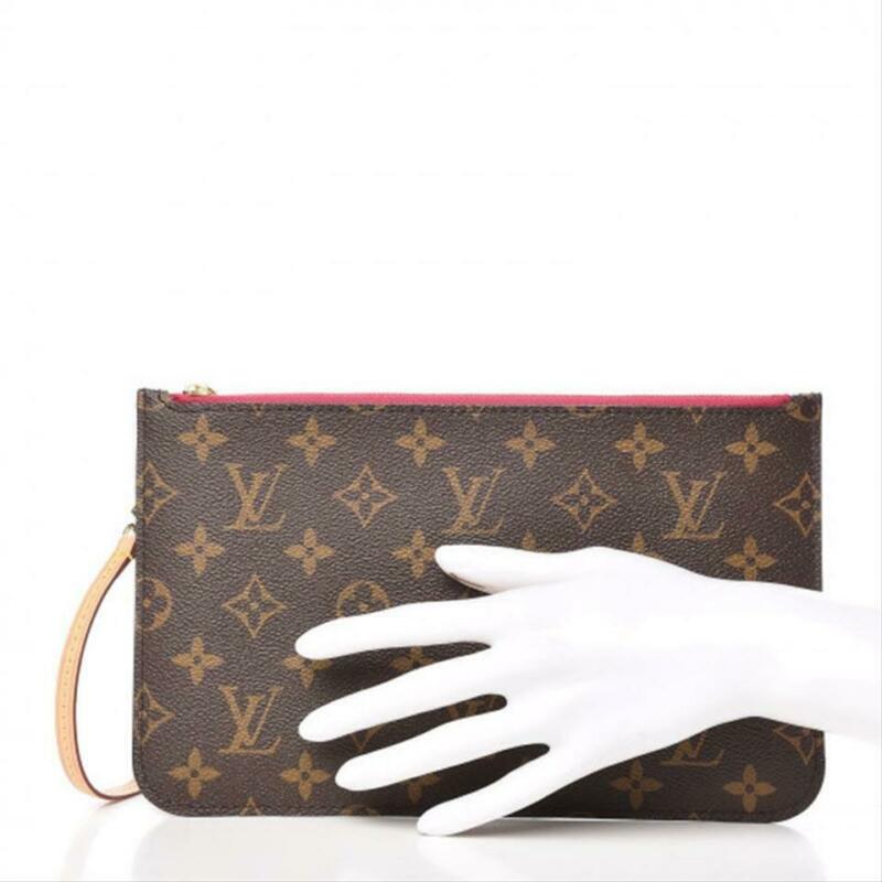 Louis Vuitton Neverfull Pochette Mm Gm Pivoine Pink Brown Monogram Canvas
