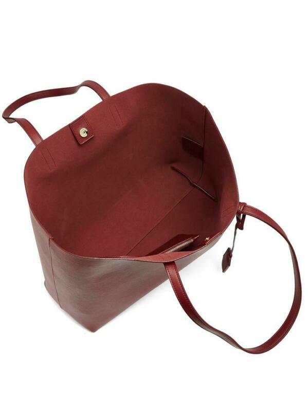 Saint Laurent Monogram Shopping Pallisandre Lacquer Red Leather Tote