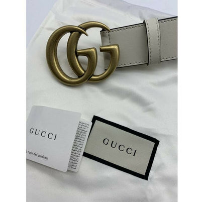 Gucci White Marmont Gg Leather 80 32 Belt