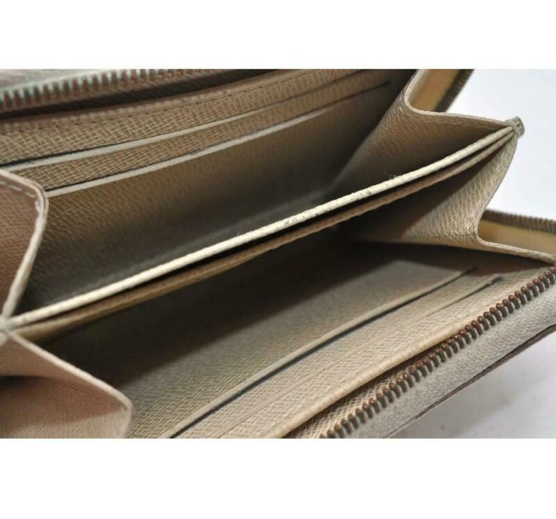 Louis Vuitton White Zippy Coin Purse Damier Azur Wallet