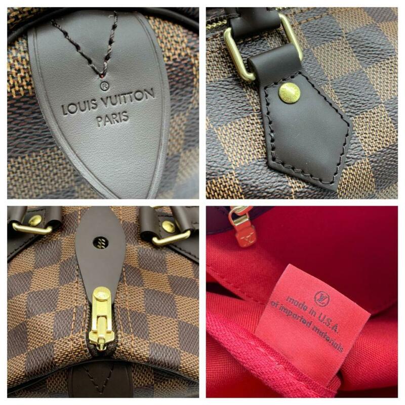 Louis Vuitton Speedy 30 Damier Ebene Brown Coated Canvas Satchel
