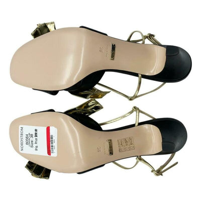 Gucci Black Daphne Bow Slingback Sandals