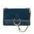 Chloé Faye New Small Majolica Suede Blue Leather Cross Body Bag