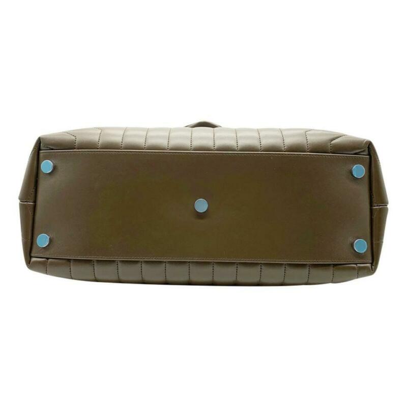 Saint Laurent Monogram Loulou Faggio Large Matelassé Brown Leather Shoulder Bag