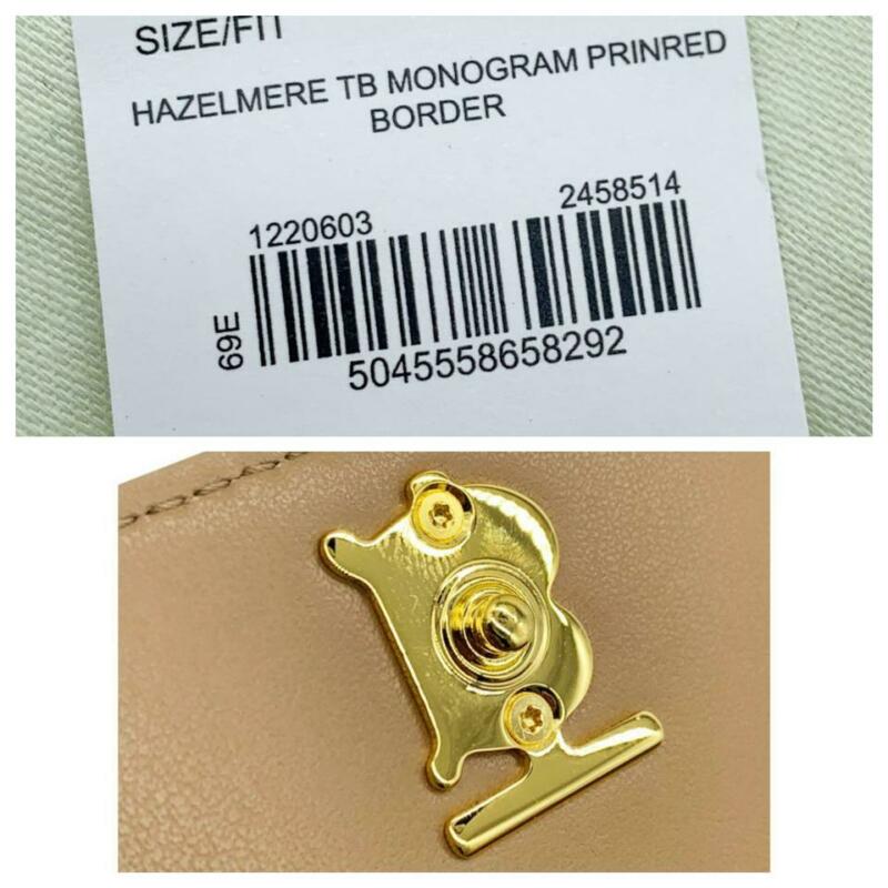 Burberry Hazelmere Logo Print Wallet Beige Leather Shoulder Bag