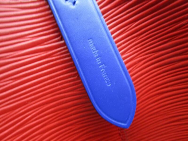 Louis Vuitton NéoNoé Neo Epi Noe Blue 2017 Coquelicot Red Leather Shoulder Bag