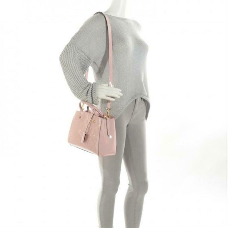 LOUIS VUITTON Montaigne BB Handbag Monogram Empreinte 2WAY Rose Ballerine  Pink