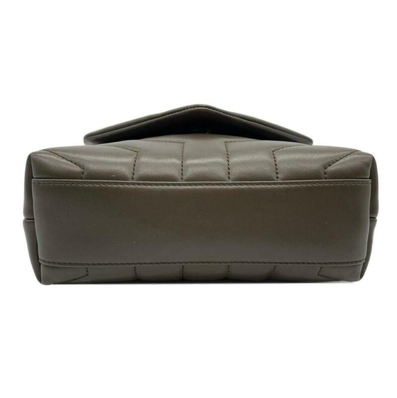 Saint Laurent Monogram Loulou Toy Faggio Monogram Brown Leather Cross Body Bag