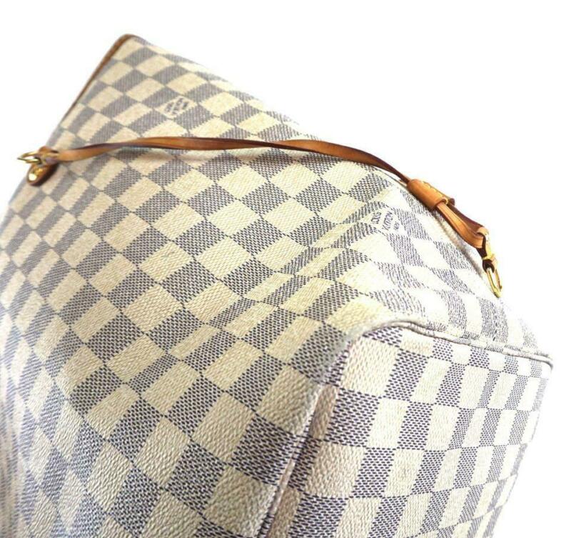 Louis Vuitton Neverfull Gm White Damier Azur Canvas Tote