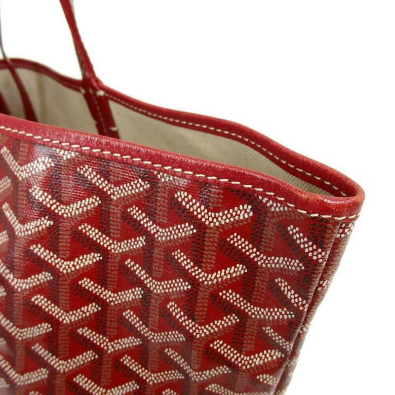 Goyard Saint Louis Pm Red Coated Canvas Tote