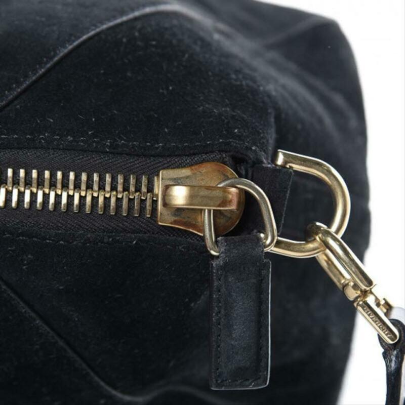 Givenchy Medium Antigona Black Suede Leather Shoulder Bag