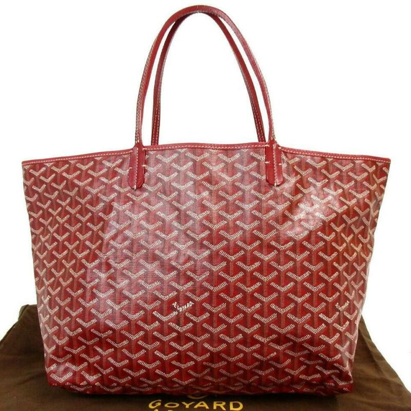 Goyard Saint Louis Pm Red Coated Canvas Tote