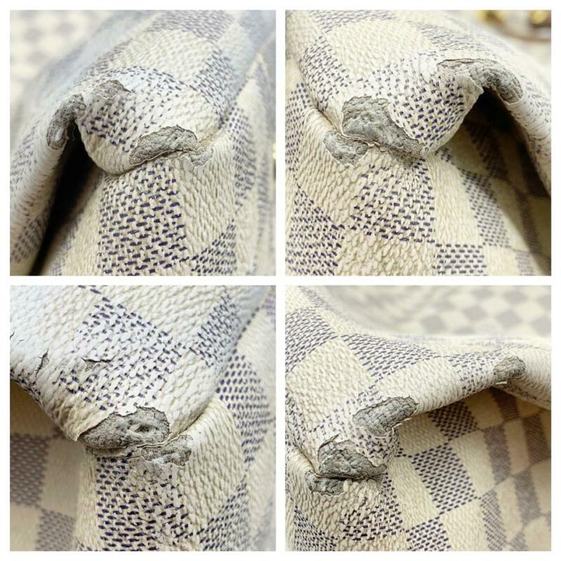 Louis Vuitton Artsy Mm White Damier Azur Canvas Hobo Bag