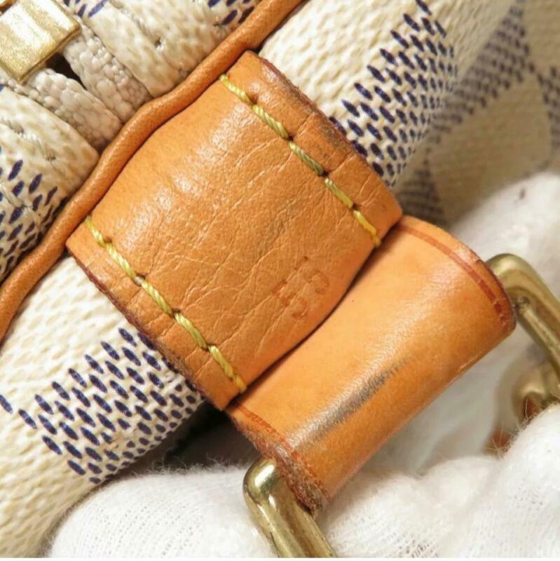 Louis Vuitton Keepall Bandouliere 55 Damier Azur White Coated Canvas Travel Bag