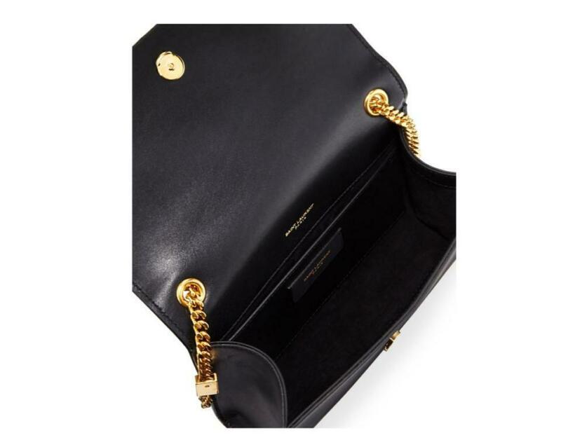 Saint Laurent Monogram Kate Small Tassel Monogram Black Leather Cross Body Bag