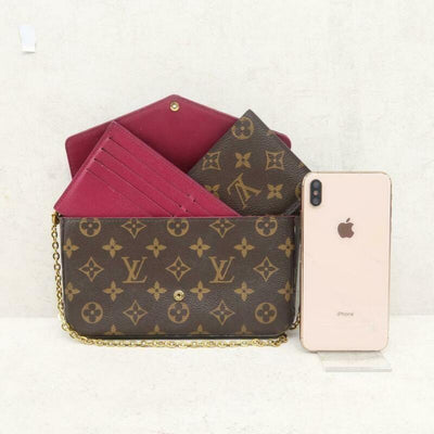 Louis Vuitton Pochette Felice Chain wallet Shoulder Bag Monogram Brown  M6127
