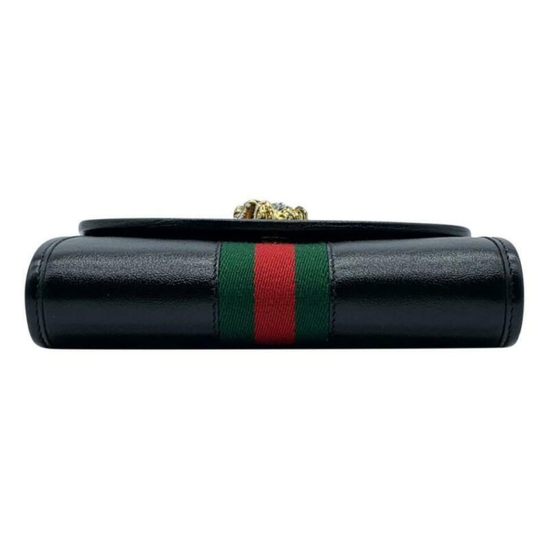 Gucci Mini Rajah Black Leather Cross Body Bag