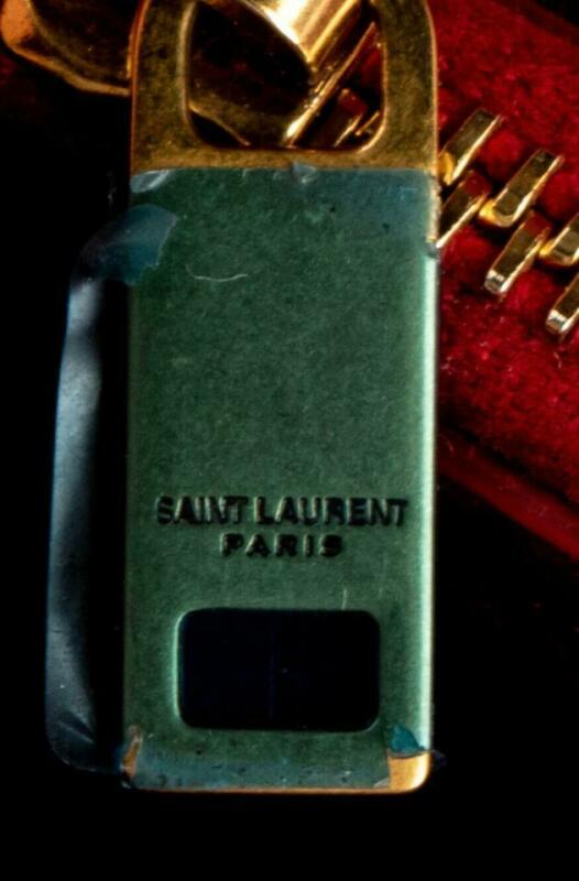 Saint Laurent Monogram Kate Chain Wallet Medium Envelope Red Patent Leather