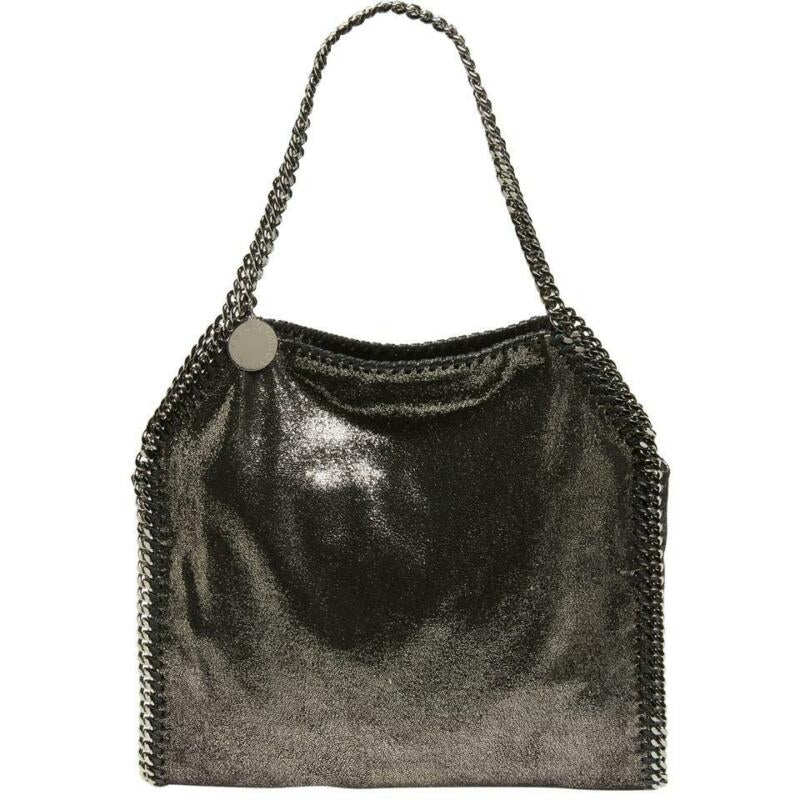 Stella McCartney Small Falabella Tote Ruthenium Black Faux Leather Shoulder Bag