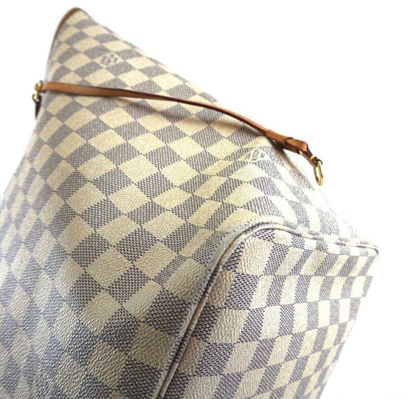 Louis Vuitton Neverfull Gm White Damier Azur Canvas Tote