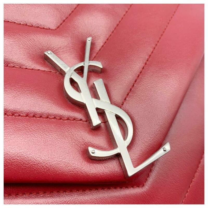 Saint Laurent Monogram Loulou Calfskin Matelasse Medium Monogram Chain Satchel