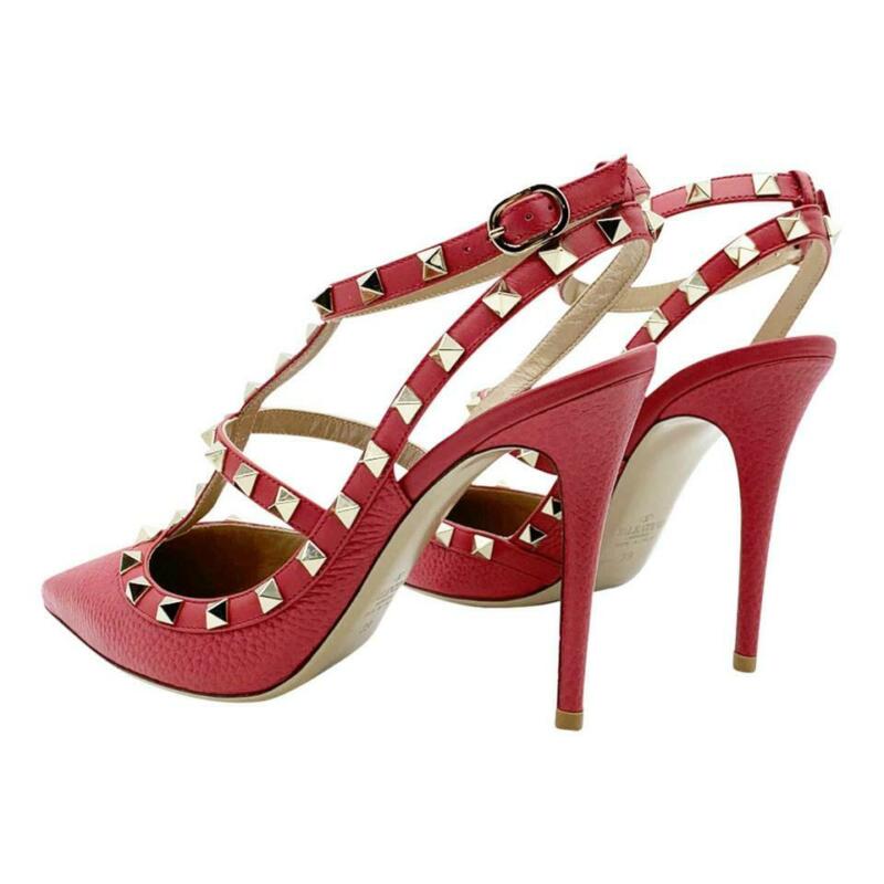 Valentino Pink Rockstud T-strap Rock Pumps
