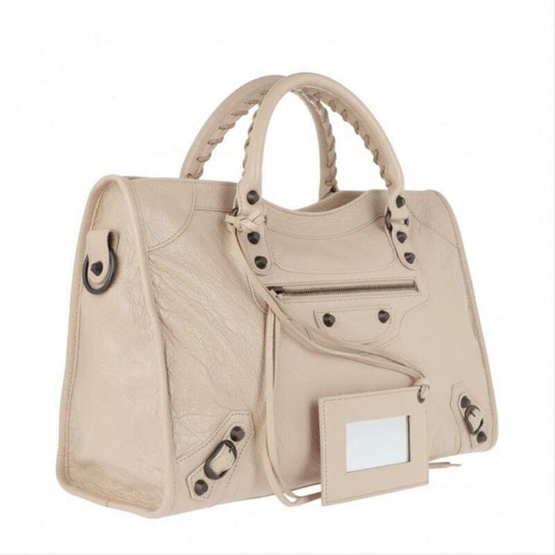 Balenciaga Classic City Tote Beige Leather Satchel