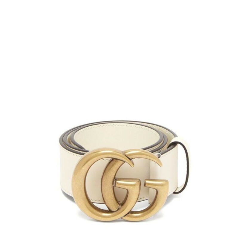 Gucci White Marmont Gg Leather 80 32 Belt