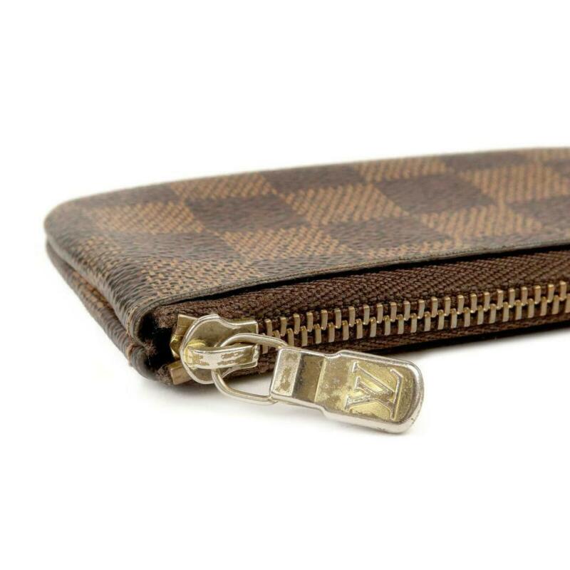 Louis Vuitton Brown Key Pouch Damier Ebene Wallet