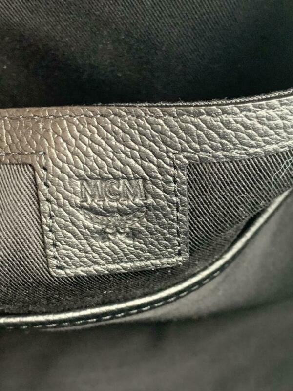 MCM Small Visetos Canvas Black Leather Backpack