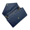 Saint Laurent Chain Wallet Medium Deep Marine Blue Leather Cross Body Bag